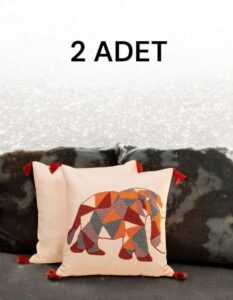 PUNCH NAKIŞLI KIRLENT FİL 43X43 2ADET