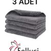 280 Gsm 40x40 Microfiber Araç Ev Işyeri Temizlik Ve Kurulama Bezi Gri 3 Adet